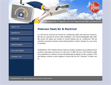 Tablet Screenshot of petersonheatair.com